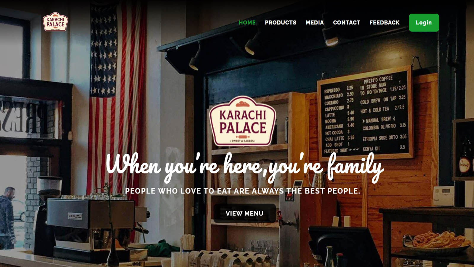 Karachi Palace Sweets & Bakers - UAE portfolio project